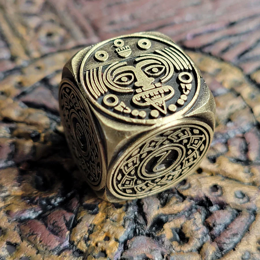Forged Gaming: Nahuatl's Chance Bronze - Metal RPG Dice Set - Image 5