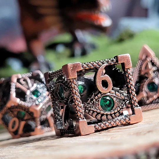 Forged Gaming: Serpent's Eye Copper - Hollow Metal RPG Dice
