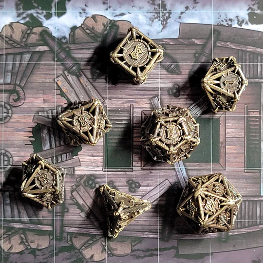 Forged Gaming: War Chief Bronze - Hollow Metal RPG Dice Set - Image 2