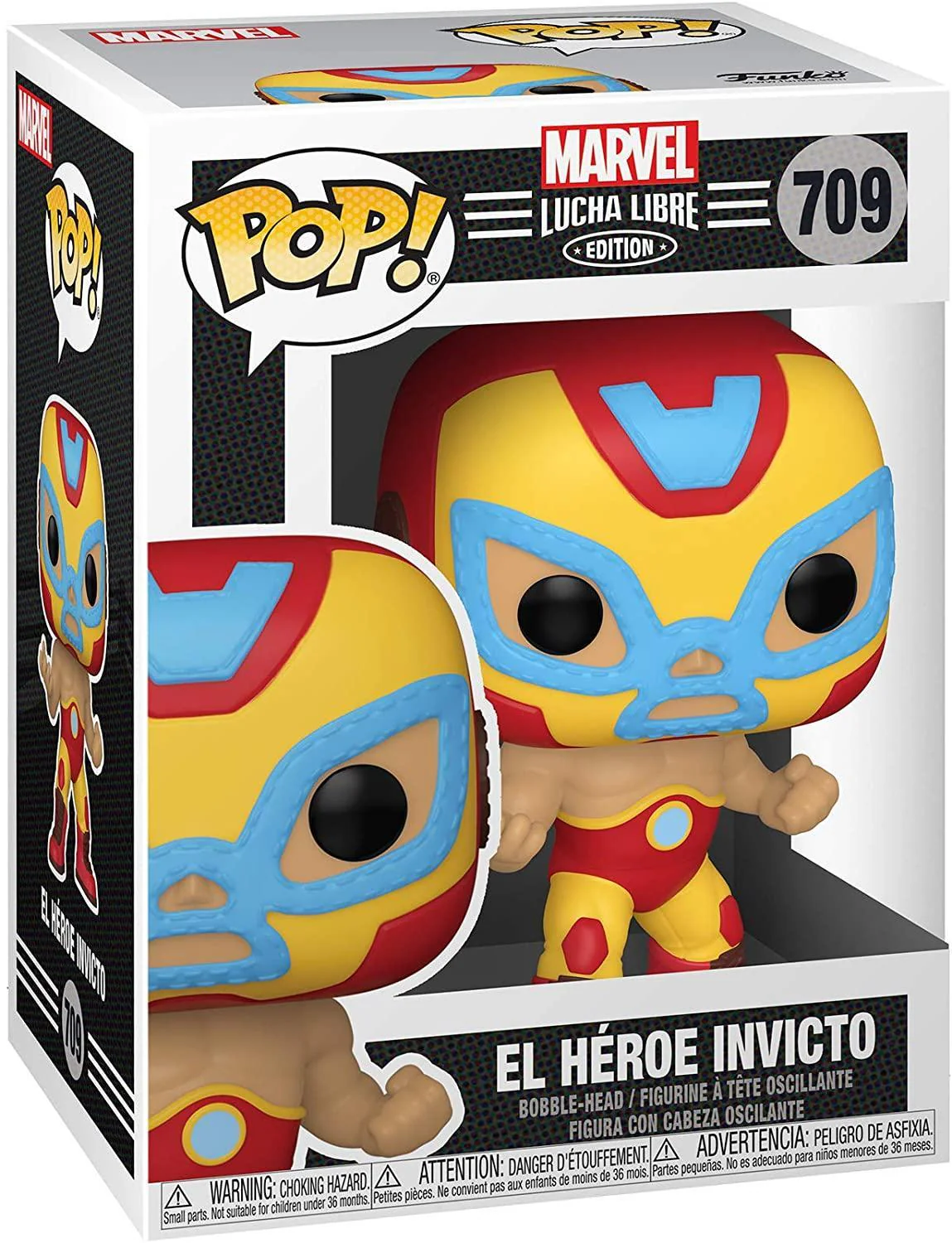 Funko Pop! Marvel: Iron Man "El Héroe Invicto" - Lucha Libre Edition (#709)
