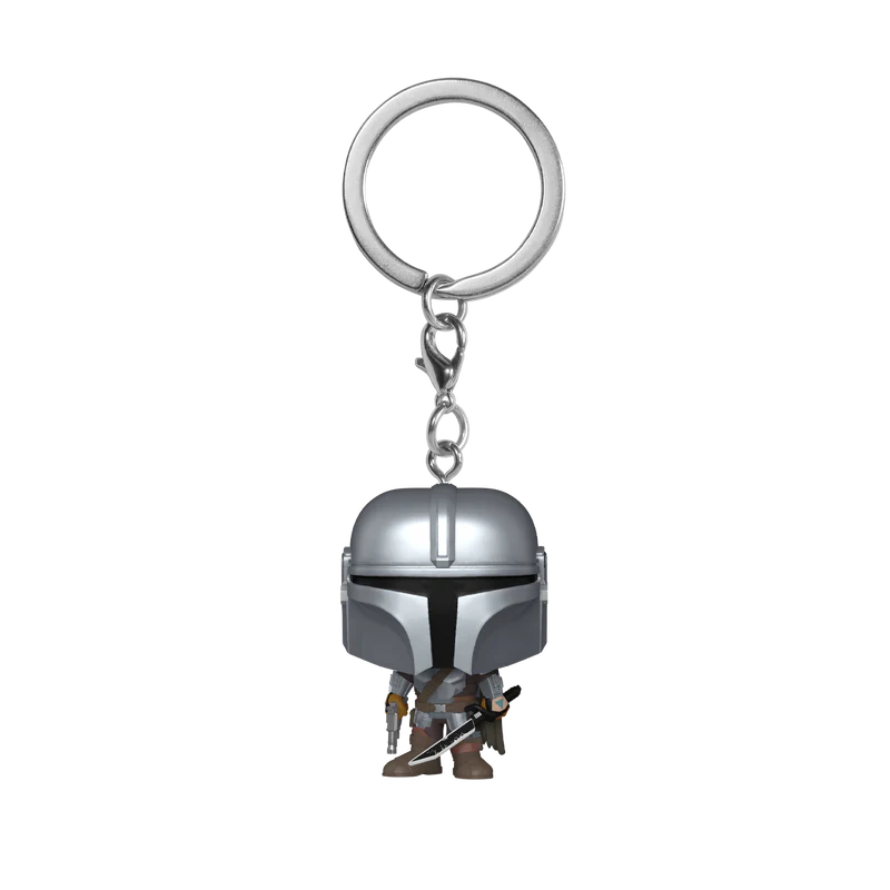 Funko Pop! Star Wars: The Mandalorian with Darksaber Keychain - Image 2