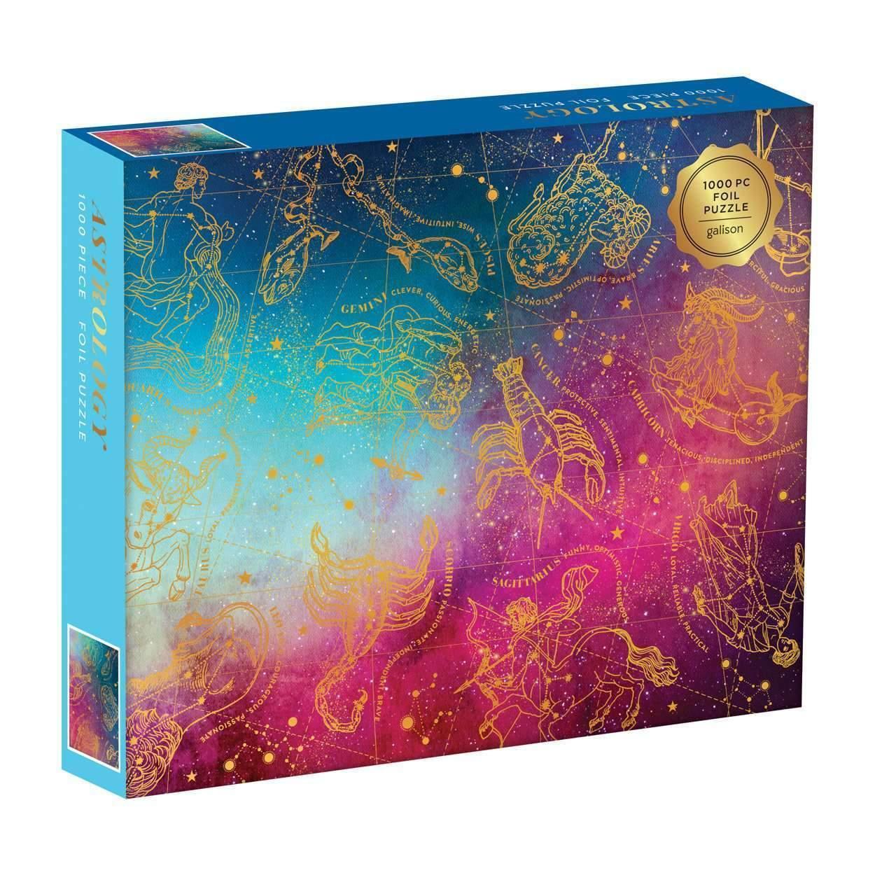 Galison Puzzles: Cosmos Astrology - 1000 Piece Foil Puzzle