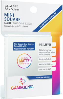 GameGenic: MATTE Board Game Sleeves - 53x 53mm Mini-Square Sized (50) (GGS10062)