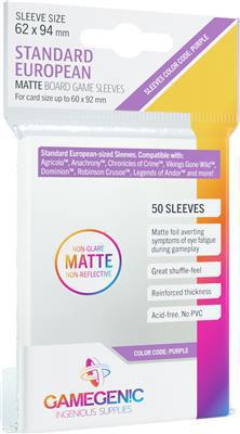 GameGenic: MATTE Board Game Sleeves - 64x 94mm Standard European (50) (GG1064)