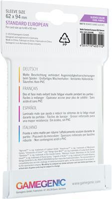 GameGenic: MATTE Board Game Sleeves - 64x 94mm Standard European (50) (GG1064) - Image 2