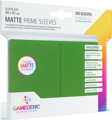 GameGenic: MATTE PRIME Board Game Sleeves: Green - 66 x 91mm Standard Size (100) (GGS10031)