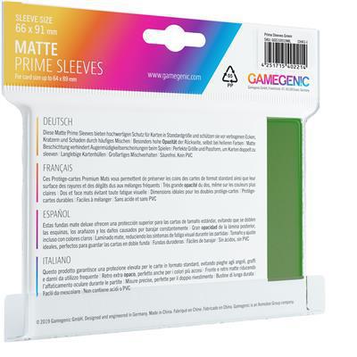 GameGenic: MATTE PRIME Board Game Sleeves: Green - 66 x 91mm Standard Size (100) (GGS10031) - Image 2