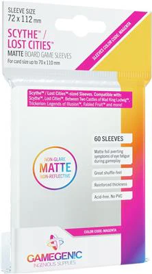 Gamegenic: Matte Sleeves - Scythe and/or Lost Cities (72 x 112mm)