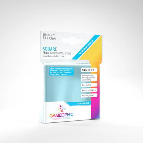 GameGenic: PRIME Board Game Sleeves - 73 x 73mm Square-Sized (50) (GG1046)