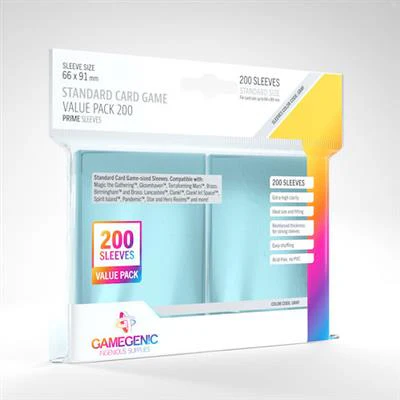 Gamegenic PRIME Sleeves: Standard Card Game Value Pack (66 x 91mm) (200)