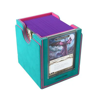 Gamegenic: Sidekick Pro 100+ Card XL Convertible Deck Box - Teal/Pink - Image 3