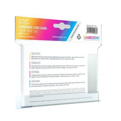 Gamegenic: Sleeves - Standard Card Game - Matte - Value Pack (66 x 91mm) (200ct) - Image 2