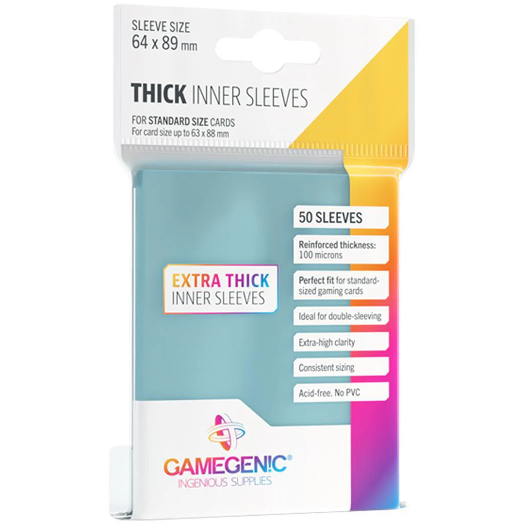 Gamegenic: Thick Inner Sleeves - 64 x 89 mm (50)