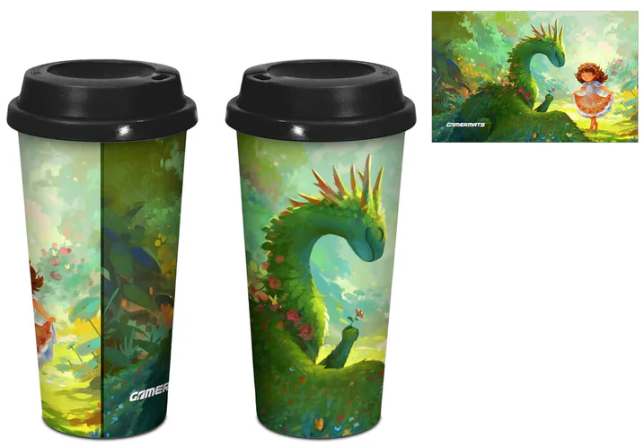 GamerMats: A Dragon and A Curtsy - Tumbler with Lid
