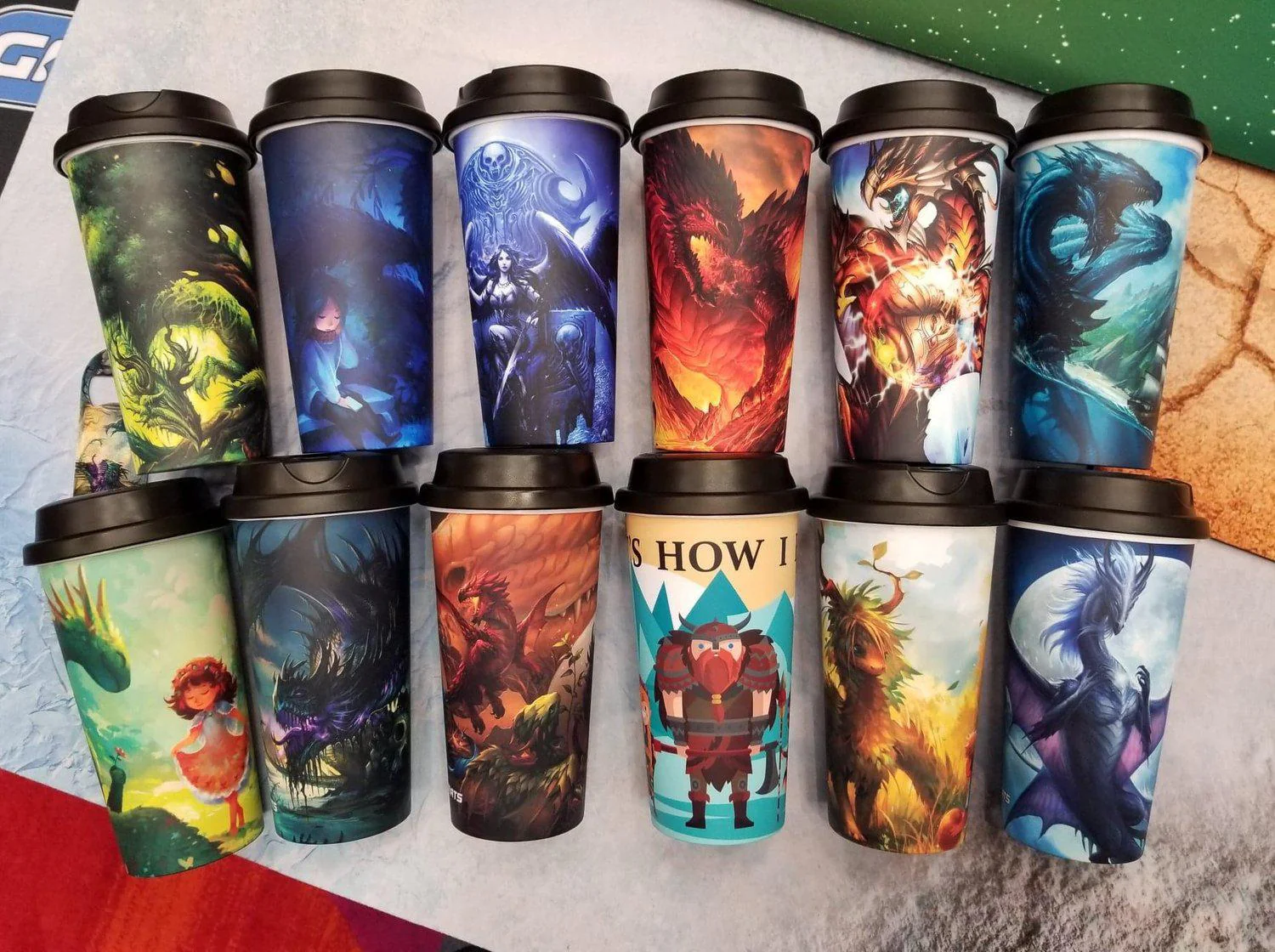 GamerMats: A Dragon and A Curtsy - Tumbler with Lid - Image 2