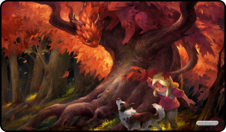 GamerMats: Autumn Dragon - 14"x24" Stitched Gaming Playmat