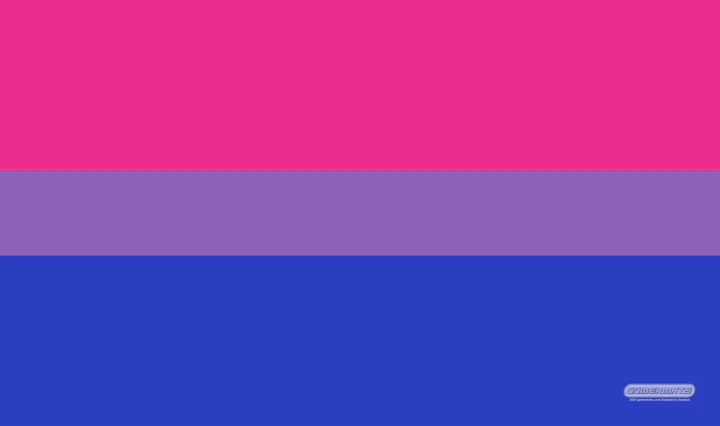 GamerMats: Bisexual Flag - 24" x 14" x 1/8" White Stitched Gaming Playmat