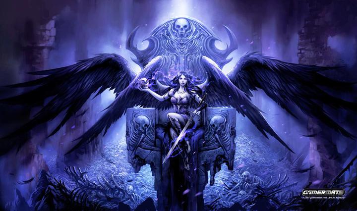 GamerMats: Dark Angel - 14"x24" Stitched Gaming Playmat