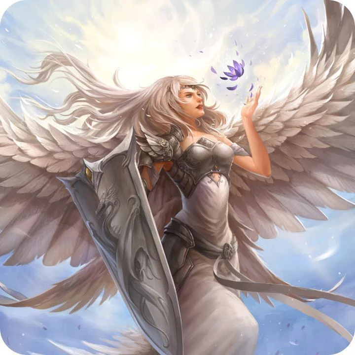 GamerMats: Dragon Art Coaster - Angel in White
