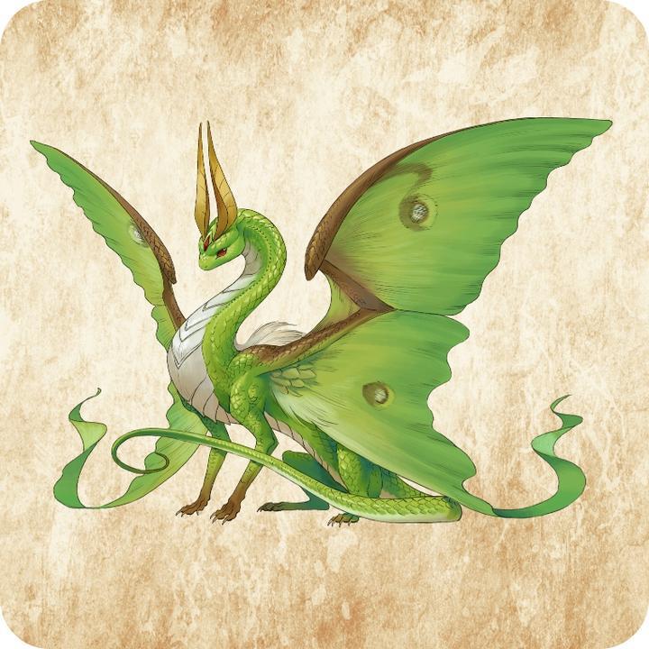 GamerMats: Dragon Art Coaster - Luna Moth