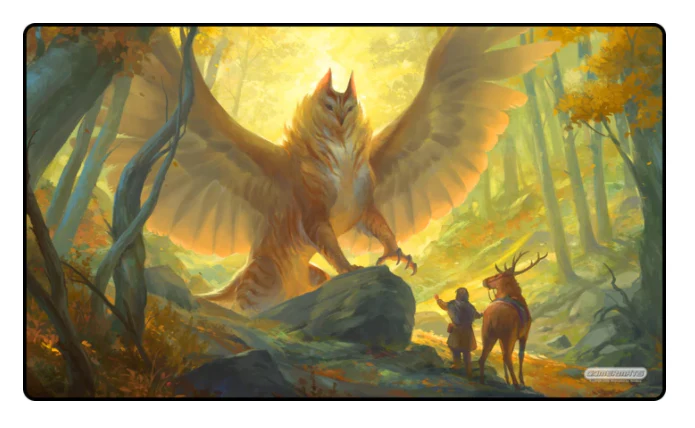 GamerMats: Golden Forest - 14"x24" Stitched Gaming Playmat