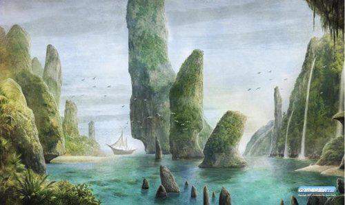 GamerMats: Island - 14"x24" Stitched Gaming Playmat