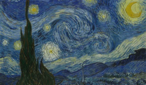 GamerMats: Starry Night - 14"x24" Stitched Gaming Playmat