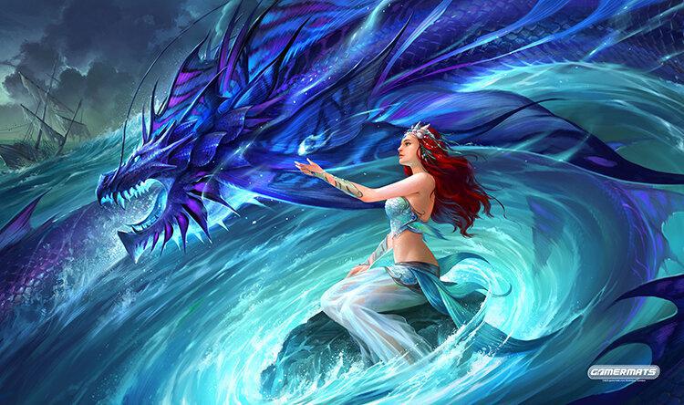 GamerMats: Water Princess - 14"x24" Stitched Gaming Playmat