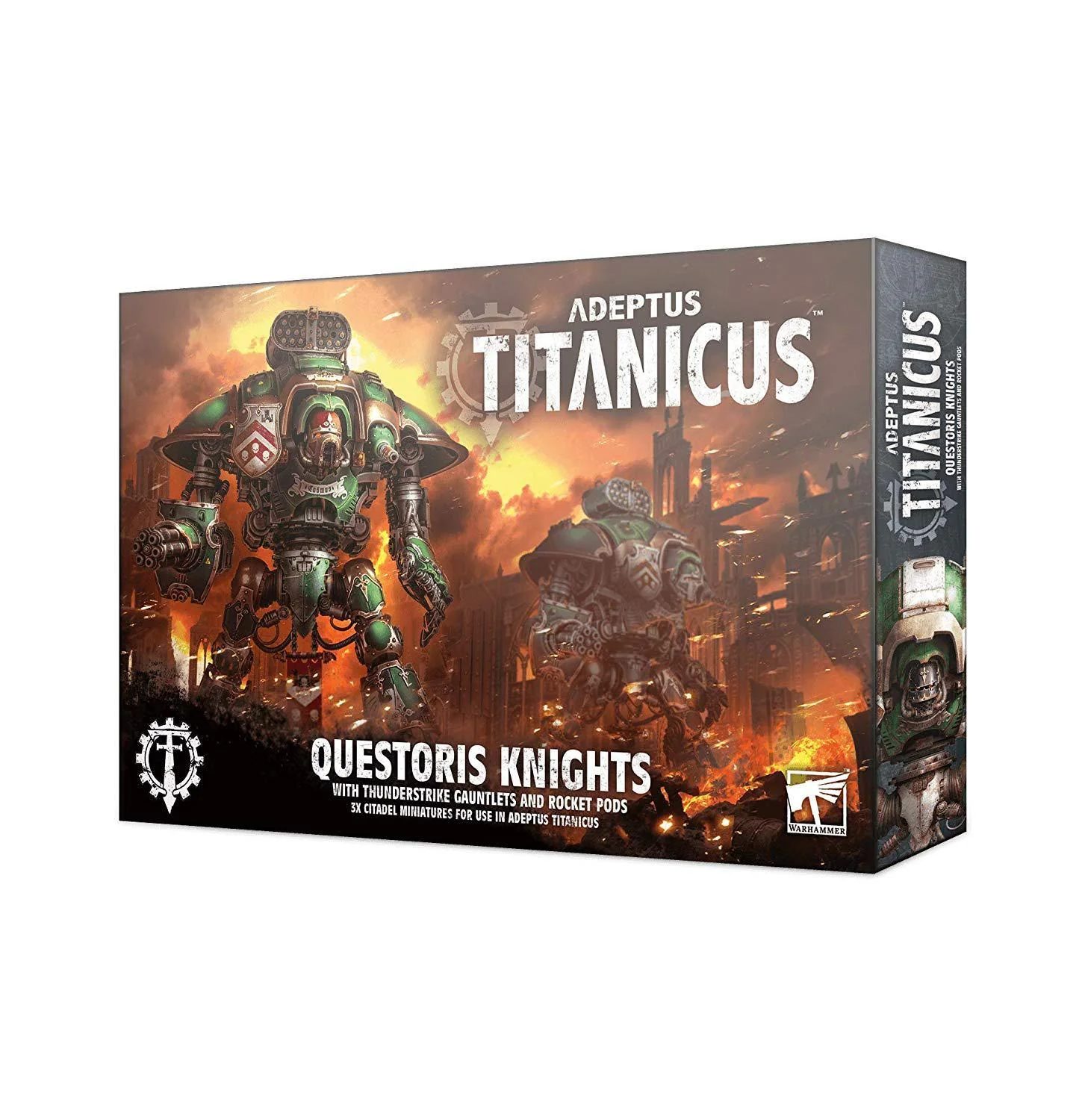 Games Workshop: Adeptus Titanicus - Questoris Knights with Thunderstrike Gauntlets and Rocket Pods (400-29)