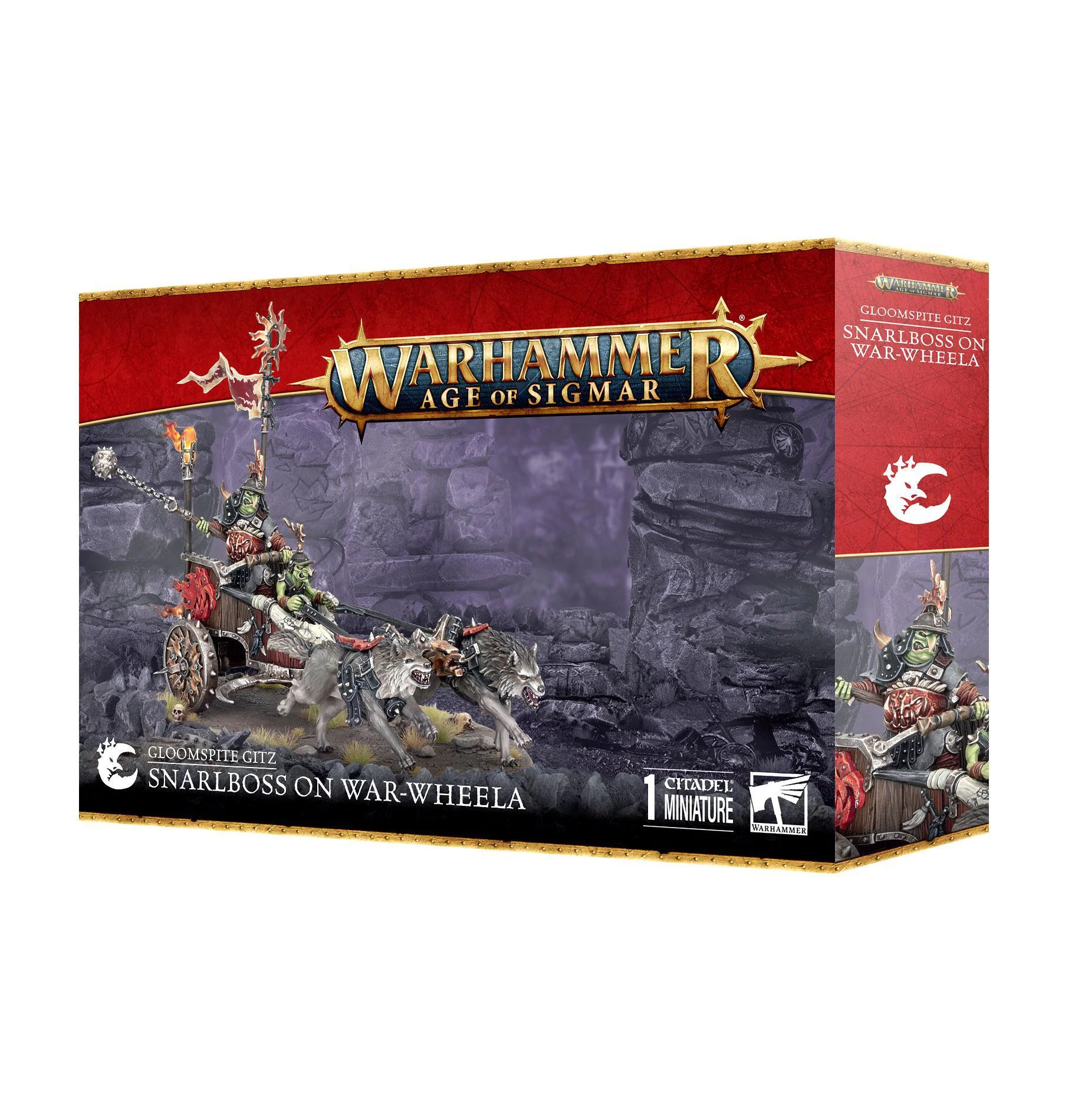 Games Workshop: Age of Sigmar - Gloomspite Gitz - Snarlboss on War-Wheela (89-91)