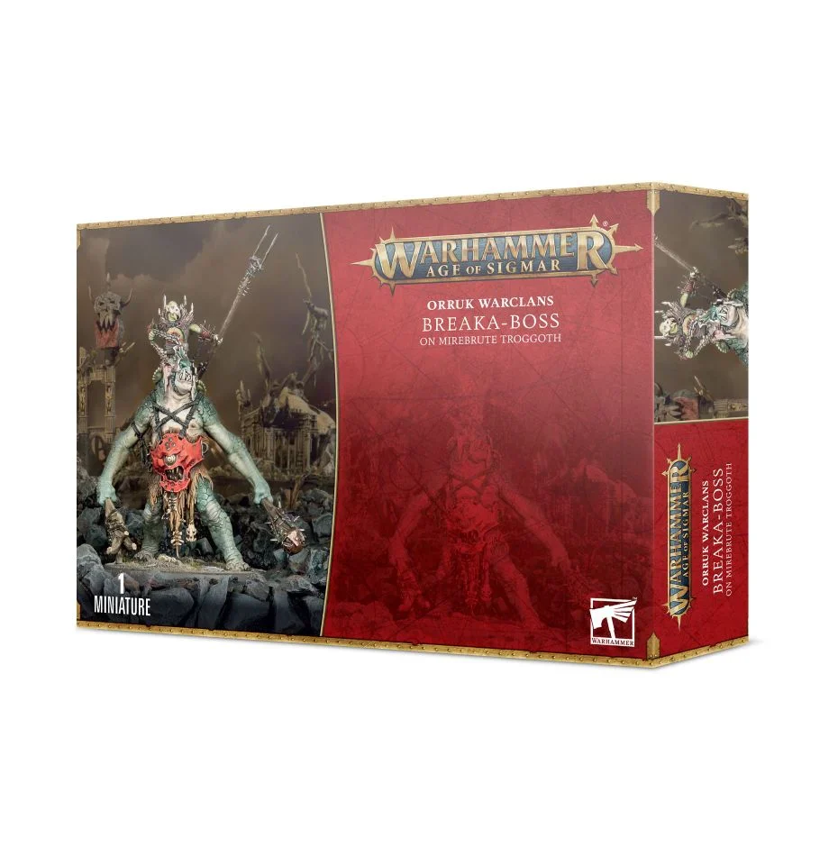 Games Workshop: Age of Sigmar - Orruk Warclans - Breaka-boss on Mirebrute Troggoth (89-68)