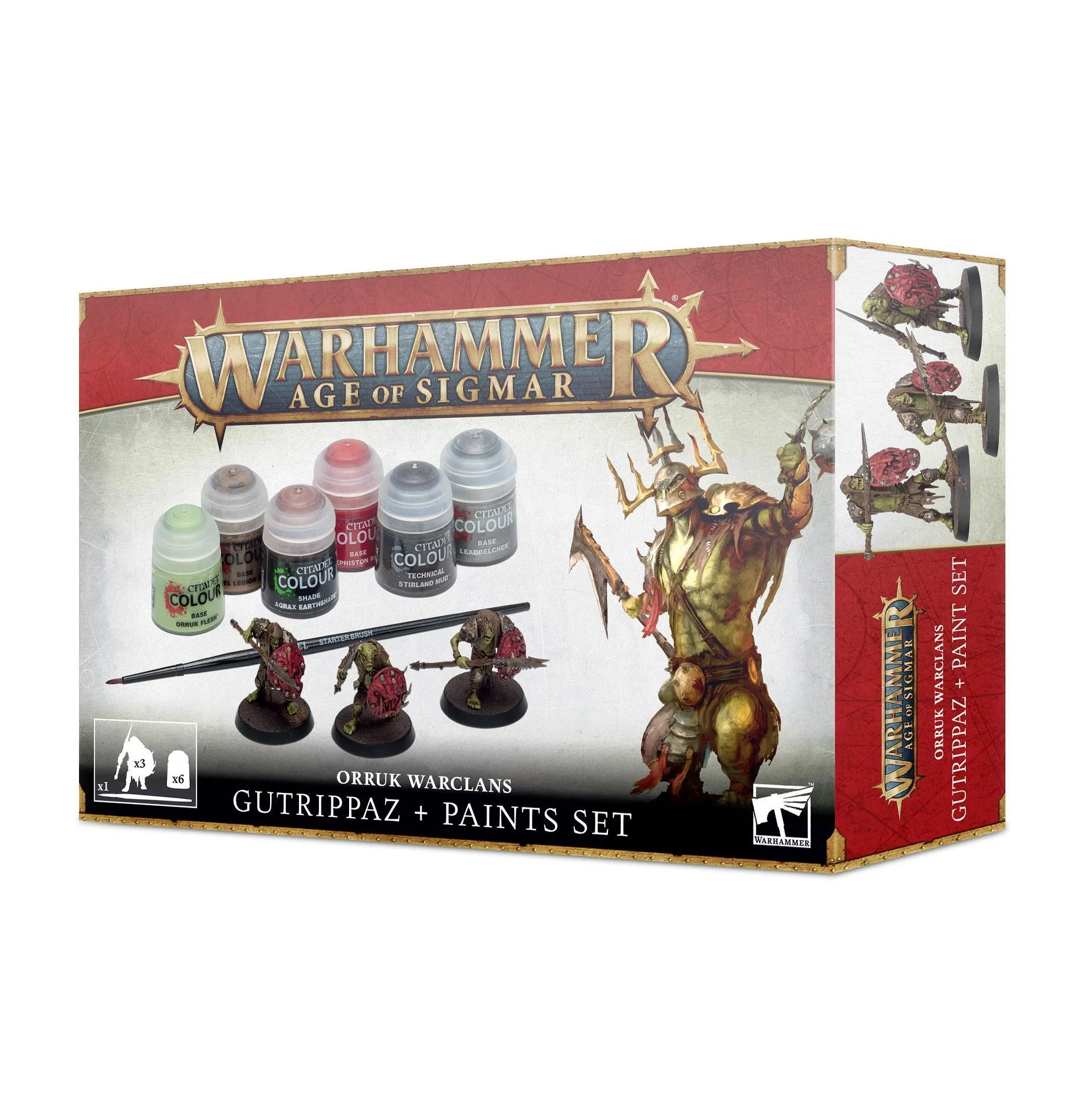 Games Workshop: Age of Sigmar - Orruk Warclans Gutrippaz + Paints Set (60-09)