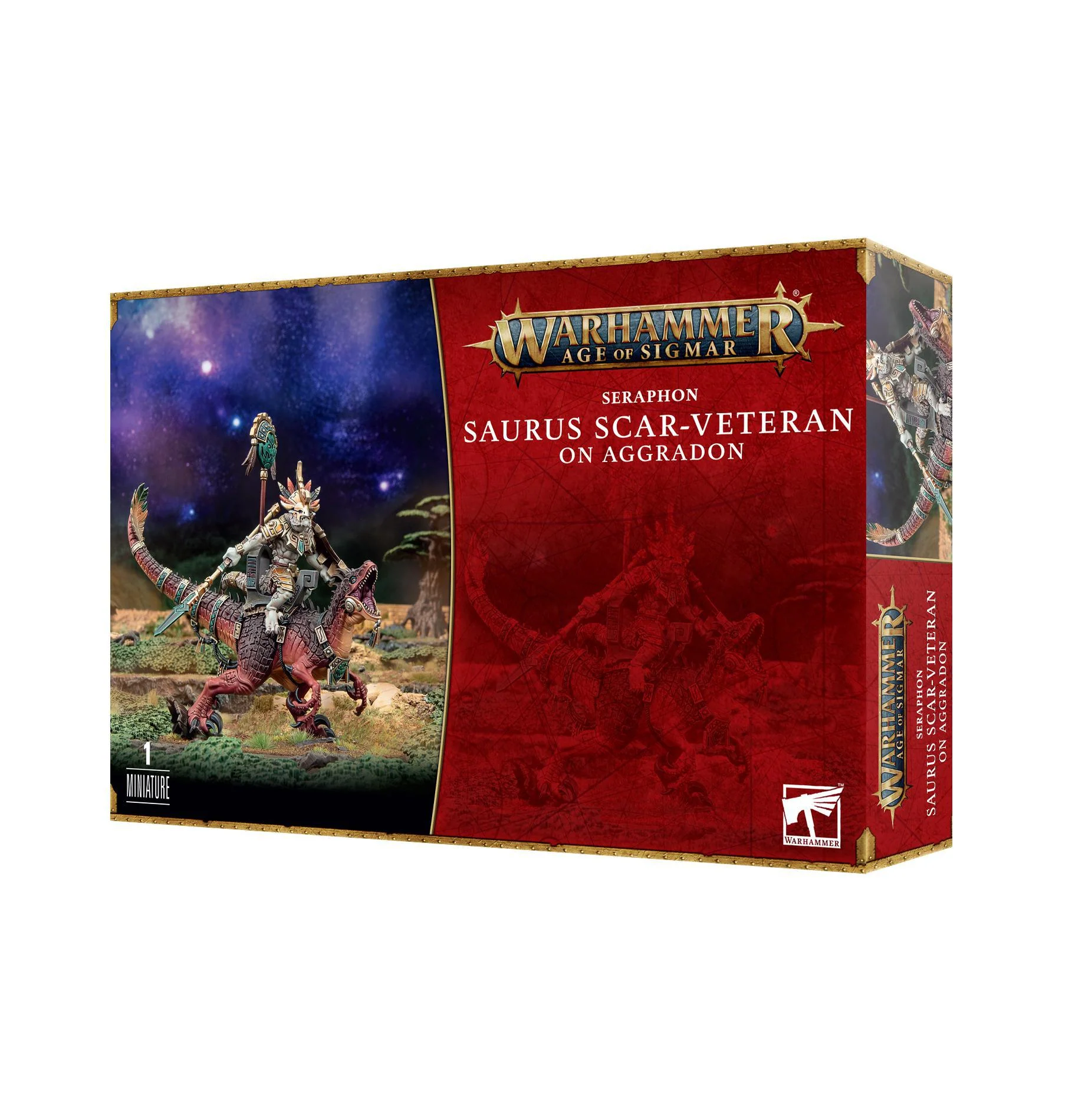 Games Workshop: Age of Sigmar - Seraphon - Saurus Scar-Veteran on Aggradon (88-24)
