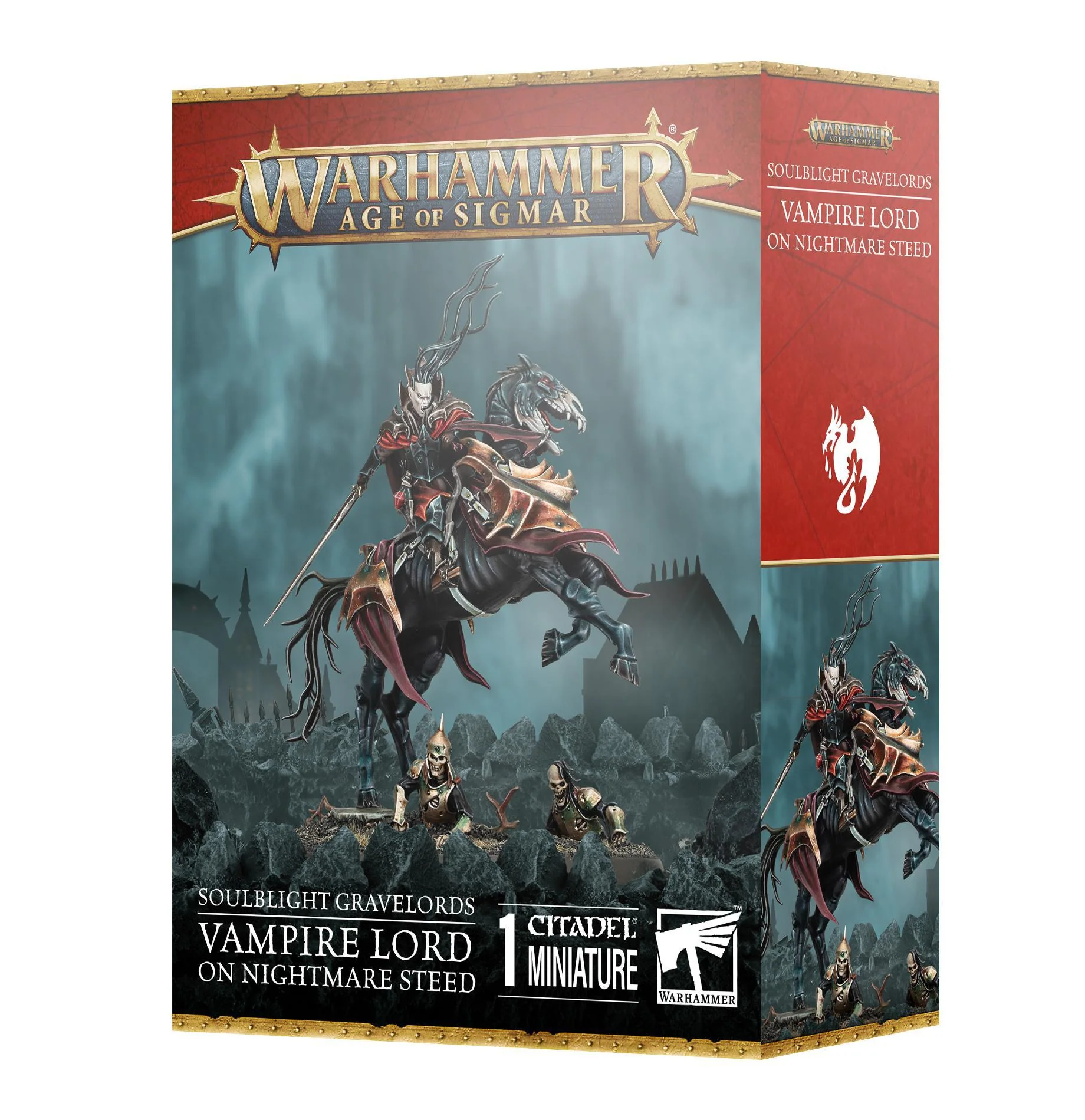 Games Workshop: Age of Sigmar - Soulblight Gravelords - Vampire Lord on Nightmare Steed (91-82)
