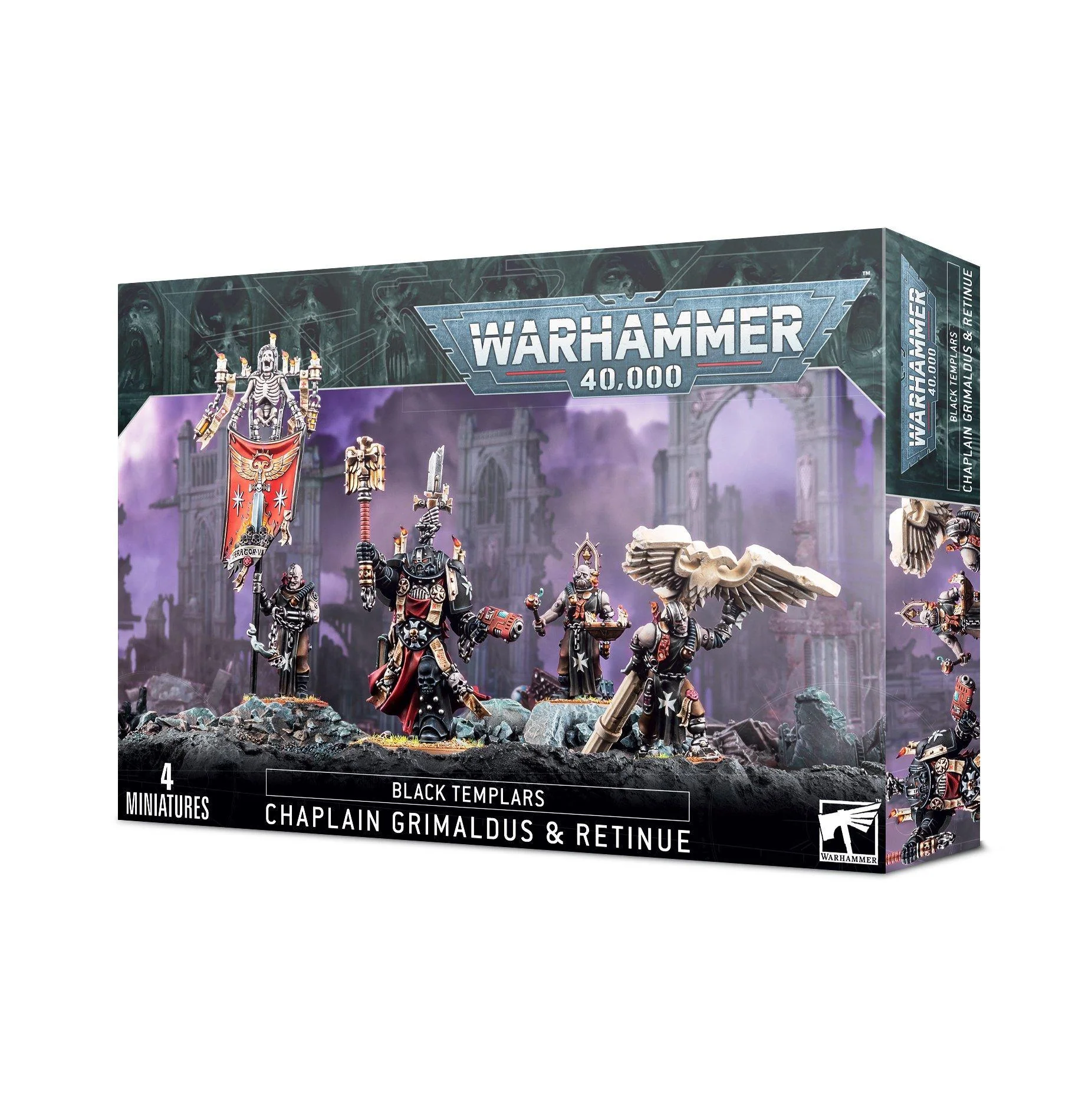 Games Workshop: Warhammer 40,000 - Black Templars - Chaplain Grimaldus & Retinue (55-44)