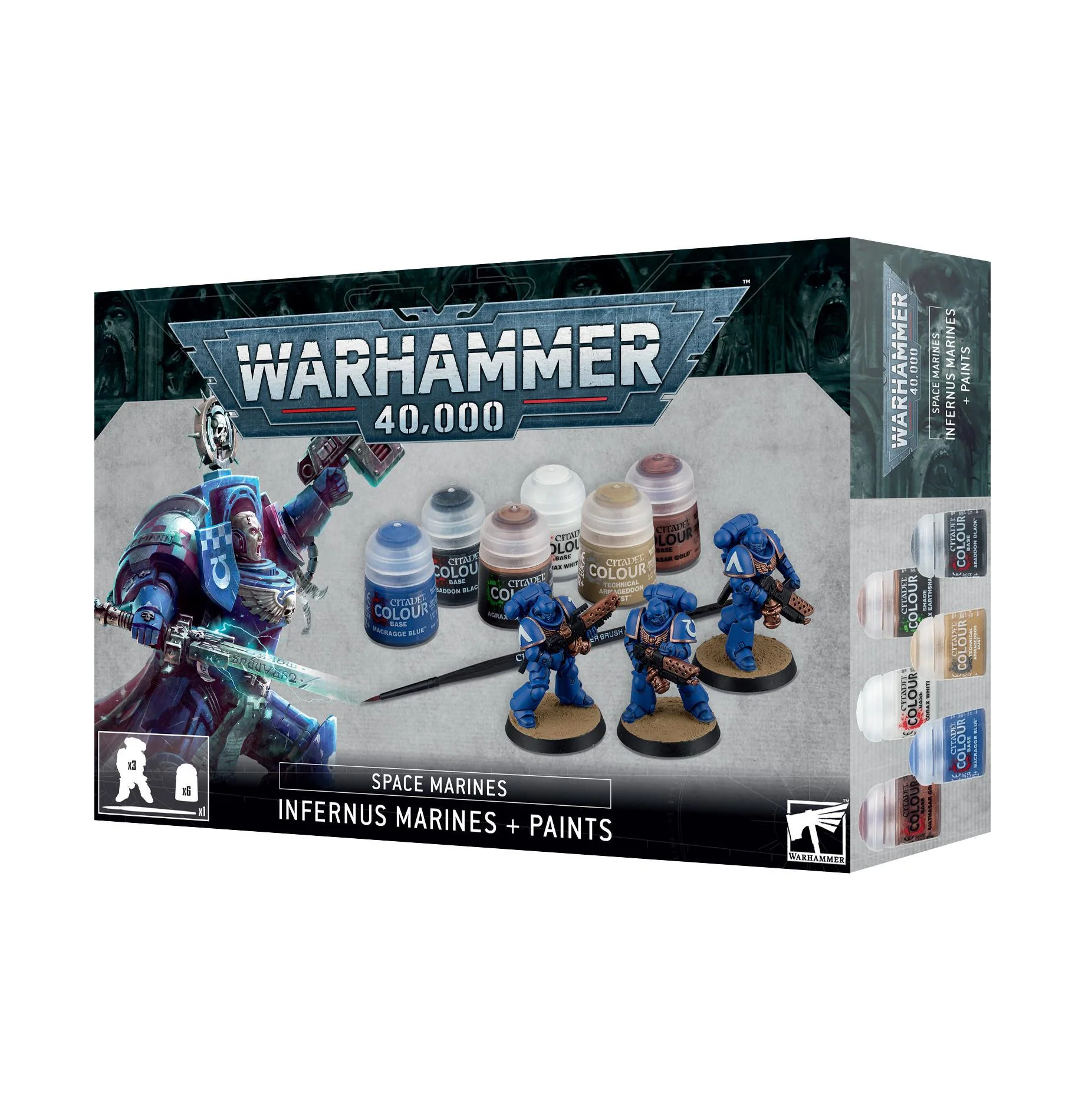 Games Workshop: Warhammer 40,000 - Space Marines - Infernus Marines+Paint Set (60-11)