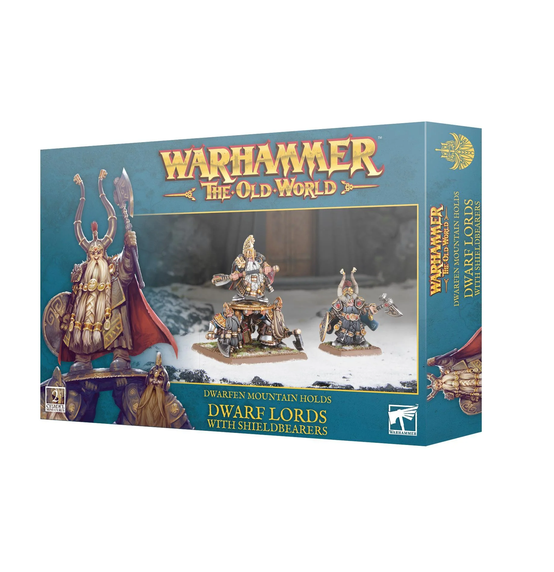 Games Workshop: Warhammer the Old World - Dwarfen Mountain Holds - Dwarf Lords with Shieldbearers (10-11)