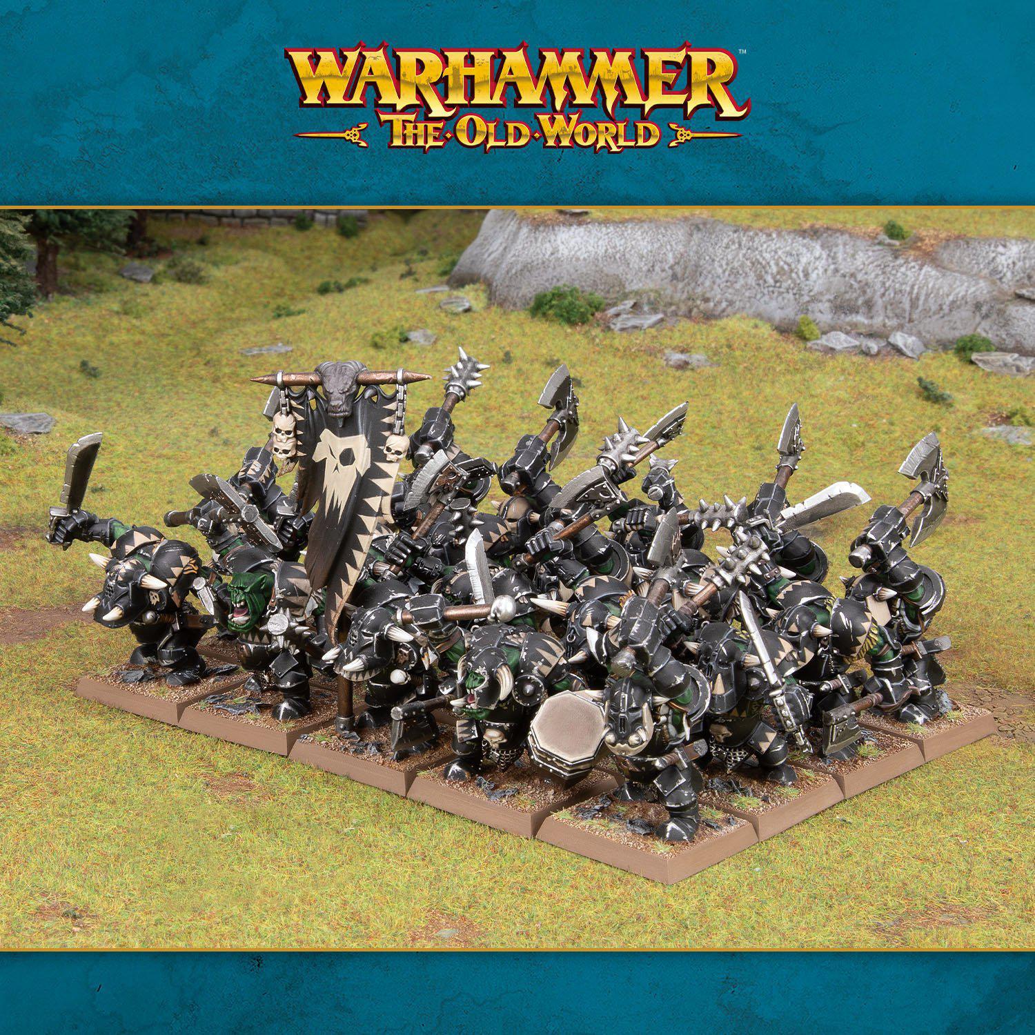 Games Workshop: Warhammer The Old World - Orc & Goblin Tribes - Black Orc Mob (09-13)