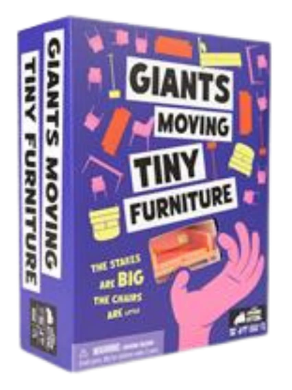 GIANTS MOVING TINY FURNITURE