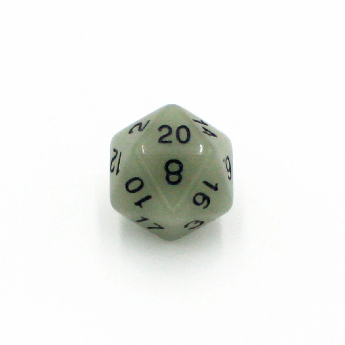 "Glowing Goo" - White Glow in the Dark - Polyhedral Dice (7) - Level One Dice - Image 5