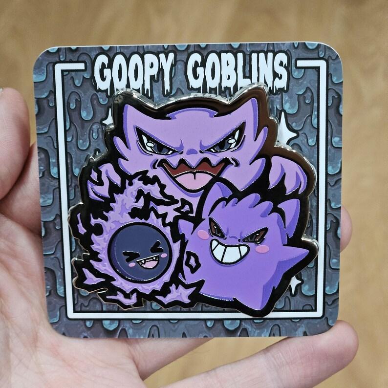GoopyGoblins: 2.5" Gengar Trio - Enamel Pin - Image 2