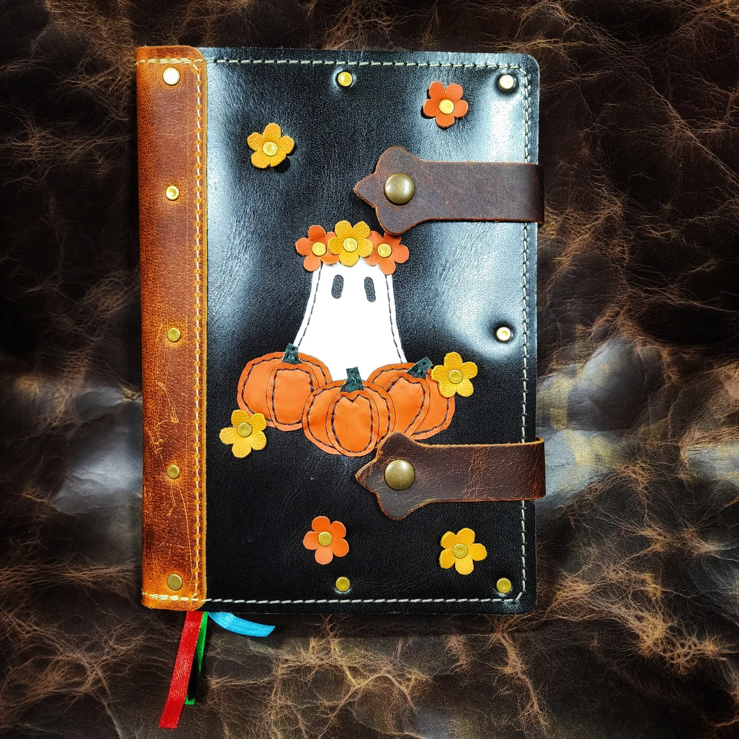 Grimbeard Leather: Journal - Large A5 - Patchwork Design - Image 3