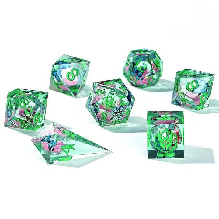 HYMGHO Dice: Captured Magic Handmade Sharp Edge Resin Dice - Dream Wing - Image 2