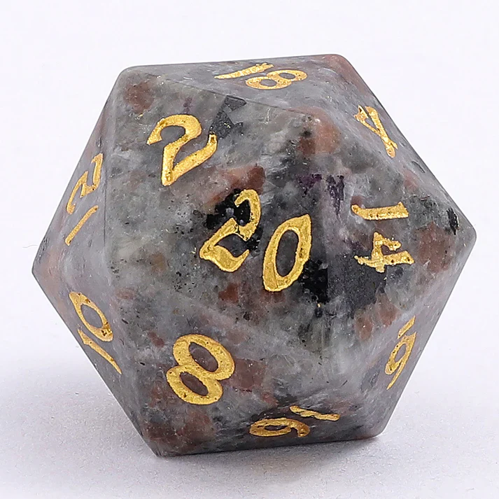 HYMGHO Dice: Dragon's Hoard Gem Stone Polyhedral Dice - Yooperlite UV Light Reactive - Image 3