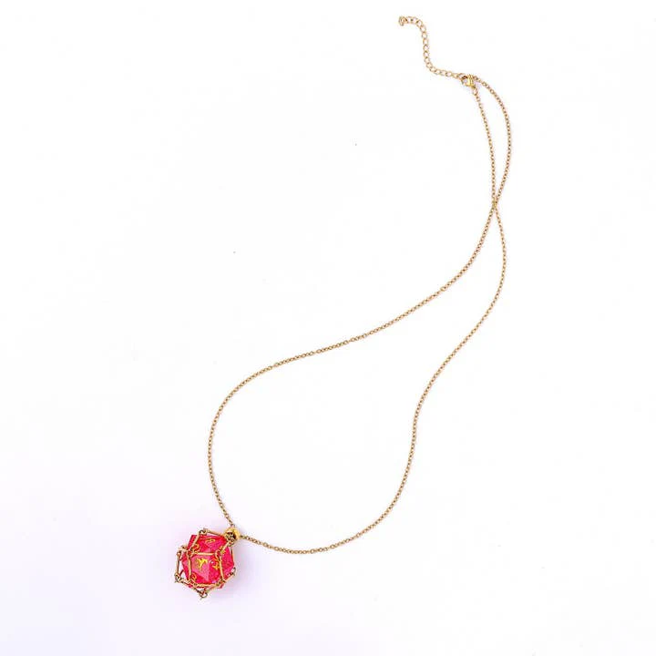 HYMGHO Dice: Mysticage Dice Chain Necklace - D20 - Gold Chain - Image 2
