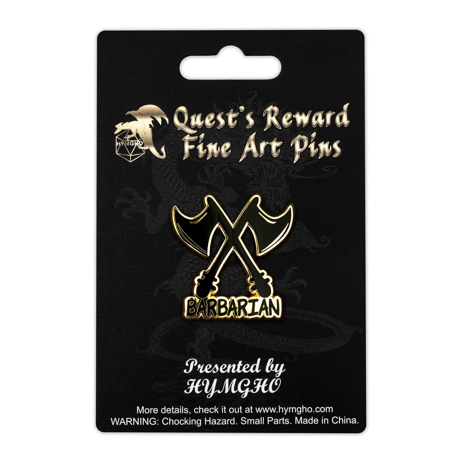 HYMGHO Dice: Quest's Reward Fine Art Class Pins - Barbarian - Image 2