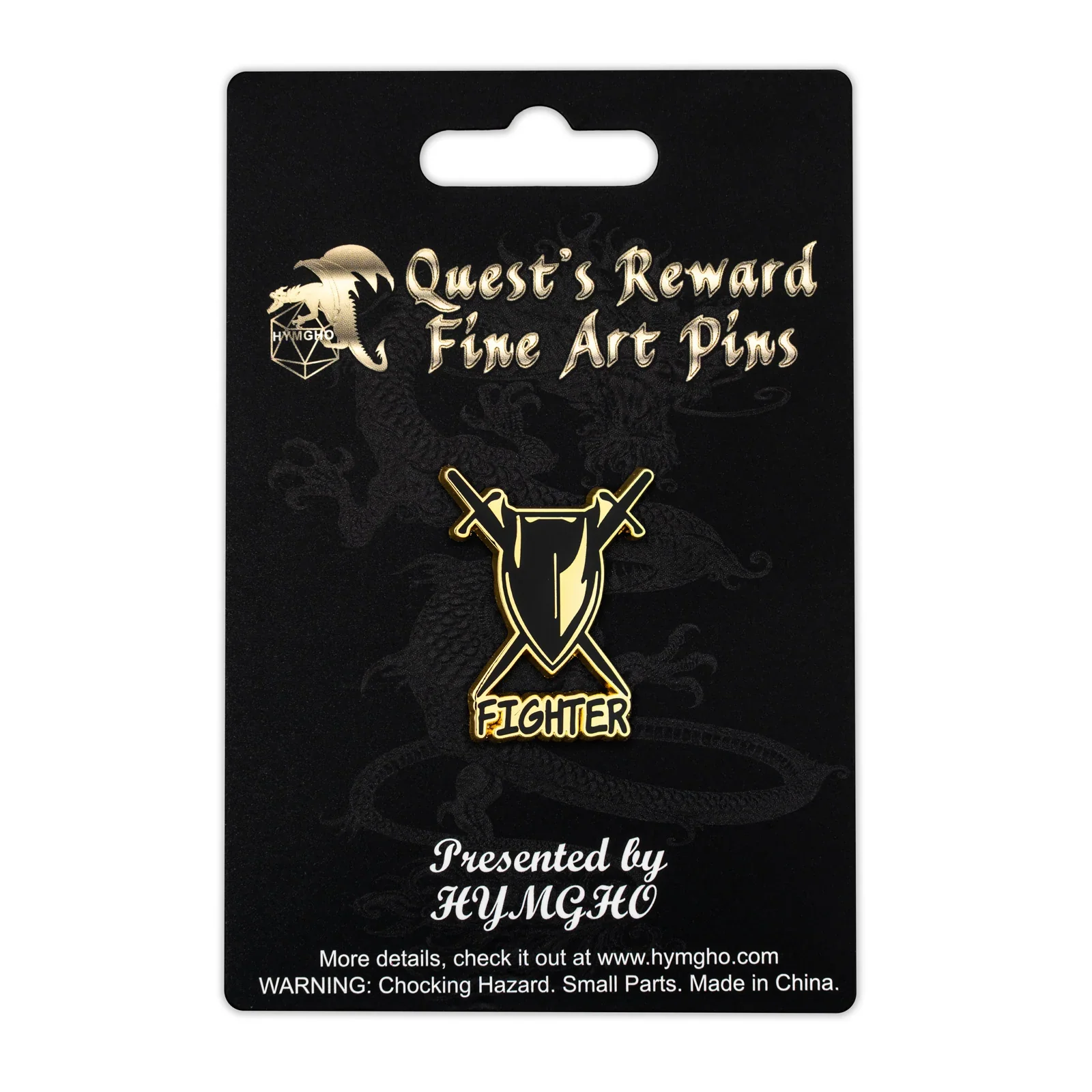 HYMGHO Dice: Quest's Reward Fine Art Class Pins - Fighter - Image 2