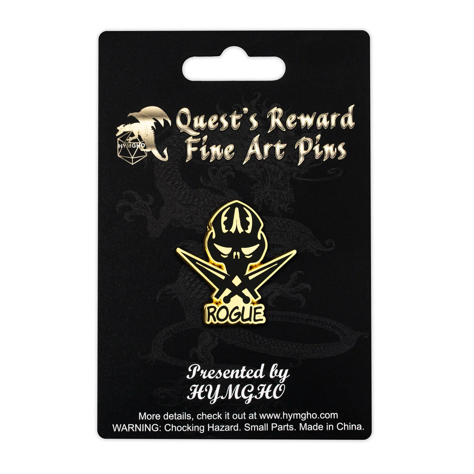 HYMGHO Dice: Quest's Reward Fine Art Class Pins - Rogue - Image 2