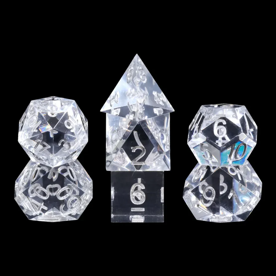 "Ice" - Polyhedral Dice (7) - Level One Dice