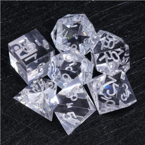 "Ice" - Polyhedral Dice (7) - Level One Dice - Image 2